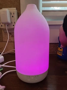Difusor de aceites esenciales doTerra temporizador de vidrio blanco luz púrpura y blanca - Imagen 1 de 15