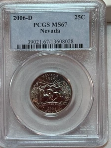2006 D Nevada State Quarter PCGS MS67 Cert# 13608028 - Picture 1 of 4