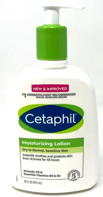 Loção hidratante Cetaphil 16 oz, óleo de abacate e vitaminas B5 e B3, seca ao normal - Imagem 1 de 3