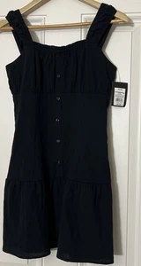 Girls' Button-Front Drop-Waist Dress - art class XL(14) %100 Cotton - Picture 1 of 9