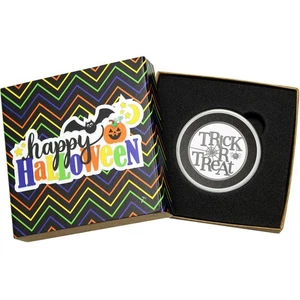 Halloween dolcetto o scherzetto 1/2 oz .999 argento rotondo di SilverTowne in confezione regalo - Foto 1 di 8