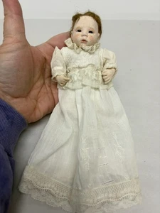 HERMOSA MUÑECA BEBÉ ARTISTA DESCONOCIDO 6.25" EN BAUTIZO - Imagen 1 de 7