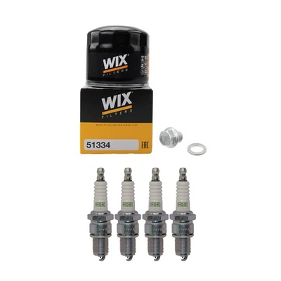 Wix Engine Oil Filter & NGK 4 Platinum Spark Plugs kit for Acura Integra 1.8L L4 Foto 1 de 2
