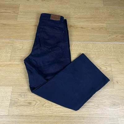 Jeans recortados de pierna ancha para mujer Massimo Dutti 36 EUR W30 L25 azul oscuro Foto 1 de 4