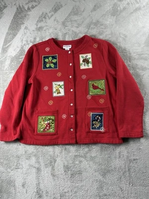 Moletom Breckenridge Natal Snap Up Pequeno M Anos 90 Vintage Grandma Core - Imagem 1 de 4