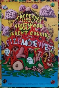CrEEdence CLearWater-FLEEtwOOd Mac BG156-2 BiLL Graham FiLLmore PoSter - Picture 1 of 11