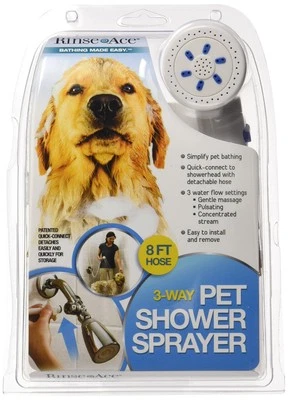 Rinse Ace 3 Way Pet Shower Sprayer with 8 Foot Hose and Quick Connect to Show... - Image 1 of 2