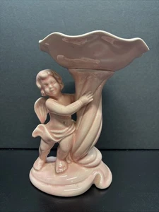 PEDESTAL DE ÁNGEL QUERUBÍN MOLDE ATLÁNTICO DE COLECCIÓN en rosa - Imagen 1 de 6