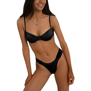 Bikini sexy swimsuit triangle plus size women's split swimsuit - Picture 1 of 29