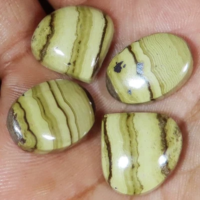 81.85 Cts 100% Natürlich Sphalerit Cabochon 4 Stück Menge Top Edelsteine UT24 - Bild 1 von 4