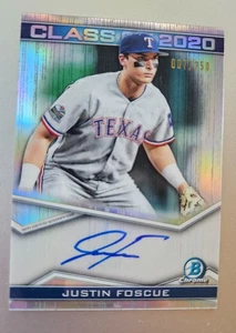 Justin Foscue 2020 Bowman Chrome Autograph #'d 007/250 - Picture 1 of 4
