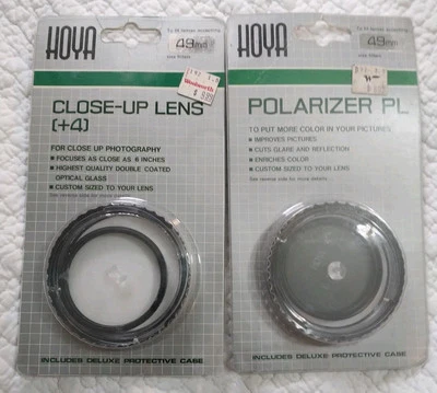 Set Of 2 Vintage Hoya 49mm Camera Lens Polarize Close Up - Image 1 of 4