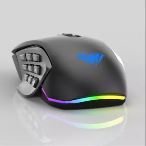 RGB Gaming Mouse 10000 DPI Side Buttons Marco Programmable Wire for Laptop, pc - Picture 1 of 12