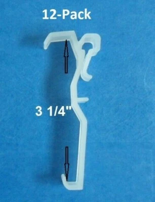 Paquete de 12 clips de cenefa de 3 1/4 pulgadas para persianas de ventana de madera y imitación 3,25 pulgadas Foto 1 de 3