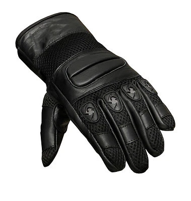 NORMAN Summer Premium Leather Motorcycle Motorbike Gloves CowHide Leather