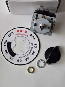 BATTERY CHARGER MECHANICAL TIMER KIT 120 MINUTE W/HOLD POSITION 3/8" THREAD SLVE - Picture 1 of 1