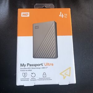 Western Digital 4TB My Passport Ultra Silver Portable External Hard Drive HDD✅