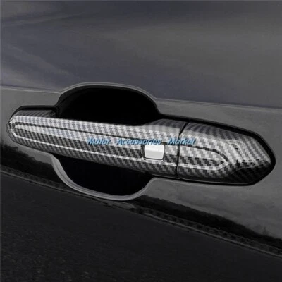 Cubierta de manija de puerta de fibra de carbono para Cadillac XT4 XT5 XT6 CT4 CT6 ATS XTS Foto 1 de 4