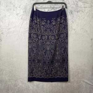 Maxi Falda Lápiz Vintage Años 90 Lana Oscura Academia 10 Barroco Caprichoso Elegante - Imagen 1 de 6
