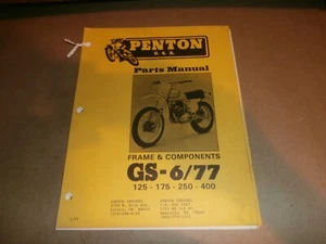 1977 Penton Motorcycle Parts Manual Frame Components GS-6/77 125 175 250 400 - Picture 1 of 7