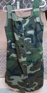 Forever 21 Kids Little Girls M 9/10 Camo Dress Camouflage Grunge Military Army - Picture 1 of 12