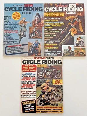 1974 1975 1975 Cycle Illustrated Cycling Riding Magazine x3 Issues - Image 1 of 4