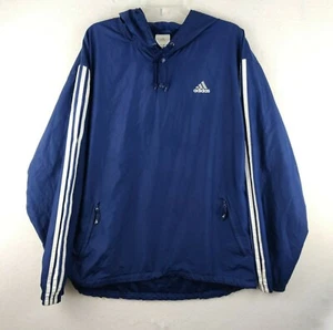 Adidas Adult Hoodie Windbreaker Vented Jacket Blue Large - Picture 1 of 10