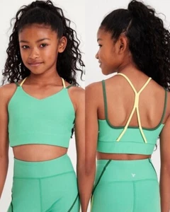 Old Navy Kid Girls PowerSoft Strappy Longline Sports Bra Size Medium Large - Picture 1 of 4