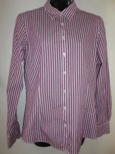 "Brooks Brothers" Womens Shirt * Tailor fit * Purple with White Stripes Size 8 - Picture 1 of 3