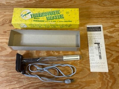 Aquecedor termostático vintage Supreme para aquário HEETMASTER 100W colecionável - Imagem 1 de 4