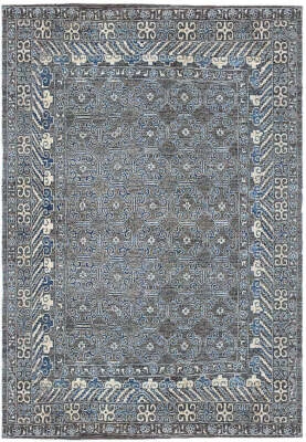 9x12' SLATE GRAY  Khotan Wool Handmade  Rug  #25383 - Image 1 of 4