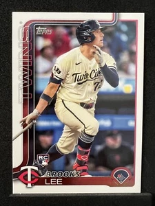 2025 Topps Series 1 Baseball Brooks Lee Rookie Base RC #317 Minnesota Twins - Picture 1 of 4