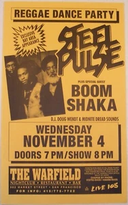 STEEL PULSE & BOOM SHAKA Reggae Party at The Warfield San Francisco Nov. 4 1992  - Picture 1 of 1