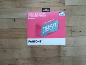 Hot Pink Alarm Clock With Wireless Bluetooth Speaker USB Hands Free Phone Calls - Picture 1 of 8