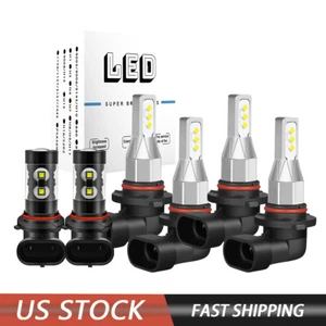 For Chrysler 300C 2005-2009 6X White Combo LED Headlight Fog Light Bulbs Kit A++ - Picture 1 of 15
