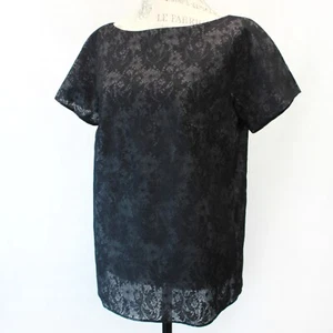 Tadashi Shoi black mesh fairy whimsigoth witchy lined blouse top size 6 - Picture 1 of 9