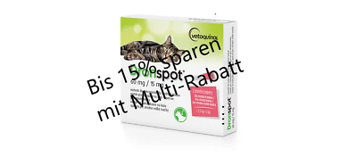 VETOQUNOL DRONSPOT Entwurmungstropfen für Katzen mit einem Gewicht von 2,5 kg bis 5...Bis