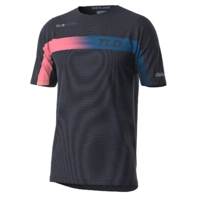 Camiseta deportiva Troy Lee Designs TLD para hombre Skyline manga corta Jet Fuel carbono grande Foto 1 de 3