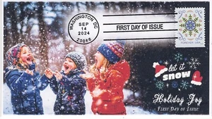 24-277, 2024, Holiday Joy, Ersttagsbrief, Standardstempel, Weihnachten, Schnee F - Bild 1 von 1