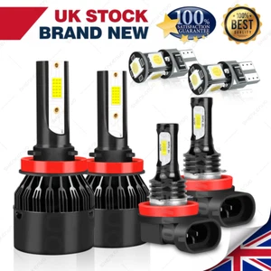 For Mazda 3 BL 2012-2014 H11+H11 LED Headlight Bulbs Low Beam + Fog Lamp Set - Picture 1 of 16