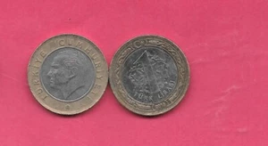 TURKEY TURKISH KM1244 2015 AU-SUPER FINE-NICE CIRCULATED  LIRA BI-METAL   COIN - Picture 1 of 1