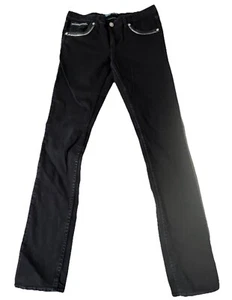 Levi's Jeans Girls 14 Regular Black Embellished Rhinestones Stretch Denim - Picture 1 of 11