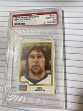 1979 1979/80 PANINI ICE HOCKEY STICKER #212 DON JACKSON PSA 10 NM SHARP+