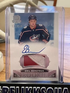 2019-20 Upper Deck The Cup Emil Bemstrom /249 RPA Blue Jackets Rookie Patch Auto - Picture 1 of 2