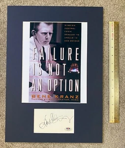 GENE KRANZ APOLLO 13 & NASA LEGEND AUTOGRAPHED CARD & PHOTO DISPLAY PSA - Picture 1 of 2