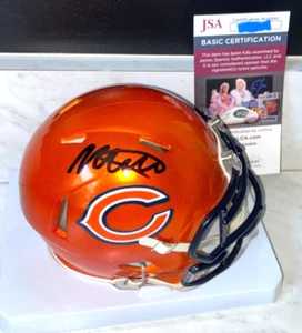 COACH MATT EBERFLUS SIGNED CHICAGO BEARS FLASH FOOTBALL MINI HELMET NFL JSA - Picture 1 of 1