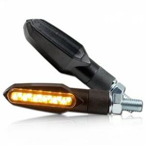 LED Mini Blinker Slight für Motorrad schwarz LED signals smoked lens - Picture 1 of 2