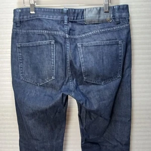 JACK THREAD BLUE BUTTON FLY SLIM FIT STRAIGHT LEG JEANS 33X32 (ACTUAL 32X31) - Picture 1 of 18