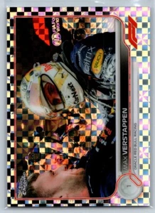 2022 Topps Chrome F1 Checker Flag Max Verstappen - Picture 1 of 2