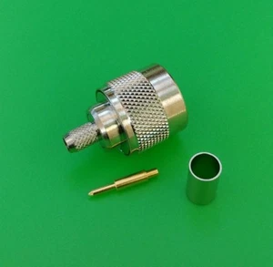 (2 PACKS) N Male Crimp-On Connector RG-59 - USA Seller - Picture 1 of 2